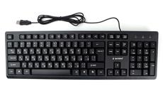Клавиатура Gembird KB-8355U-BL, USB, черный, лазерная гравировка символов, кабель 1,85м Gembird KB-8355U-BL фото, купить, цена, магазин
