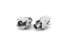 Hyperline KJ1-BNC-D-WH Вставка формата Keystone Jack с проходным адаптером BNC Hyperline KJ1-BNC-D-WH фото, купить, цена, магазин