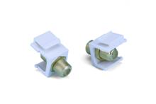 Hyperline KJ1-FCON-G-WH Вставка формата Keystone Jack с проходным адаптером F-типа Hyperline KJ1-FCON-G-WH фото, купить, цена, магазин