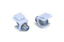 Hyperline KJ1-FCON-N-WH Вставка формата Keystone Jack с проходным адаптером F-типа Hyperline KJ1-FCON-N-WH фото, купить, цена, магазин