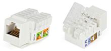 KJ2-8P8C-C5e-TLS-WH Вставка Keystone Jack RJ-45(8P8C), категория 5e, Toolless, белая Hyperline KJ2-8P8C-C5e-TLS-WH фото, купить, цена, магазин