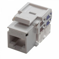 Розеточный модуль типа Keystone Cat.5e, RJ45/110, белый AESP KJ458-C5E-WH фото, купить, цена, магазин