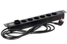 KRAULER блок розеток KRA-PDU-08 для шкафов GPC, KRC и KRS, 8шт. розеток с заземлением, ширина 19 Krauler KRA-PDU-08 фото, купить, цена, магазин