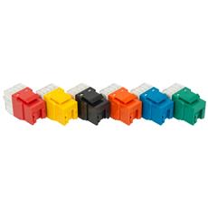 Вставка Keystone RJ45, кат.5E, UTP, 180 градусов, со встроенной шторкой, желтый, Lanmaster LAN-OK45U5E/180P-YL LANMASTER LAN-OK45U5E/180P-YL фото, купить, цена, магазин