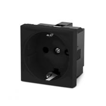 Hyperline M45-GE-BK Модуль розетки 2P+T Mosaic Hyperline M45-GE-BK фото, купить, цена, магазин