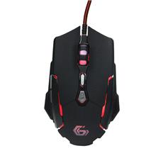 Мышь игровая Gembird MG-600, USB, черный, 5 кнопок+колесо-кнопка+кнопка огонь, 3200 DPI, подсветка 4 цвета, программное обеспечение, кабель тканевый 1.8м Gembird MG-600 фото, купить, цена, магазин