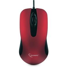 Мышь Gembird MOP-400-R, USB, красный, бесшумный клик, 2 кнопки+колесо кнопка, 1000 DPI, soft-touch, кабель 1.45м, блистер Gembird MOP-400-R фото, купить, цена, магазин