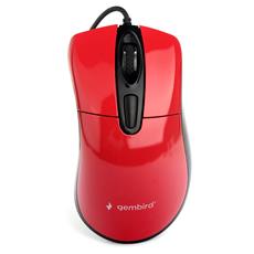Мышь Gembird MOP-415-R, USB, красный, 3кн.+колесо-кнопка, 2400DPI кабель 1.4м Gembird MOP-415-R фото, купить, цена, магазин