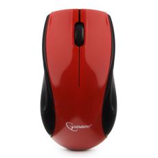 Мышь беспроводная Gembird MUSW-320-R, 2.4ГГц, красный, 2 кнопки+колесо-кнопка, 1000 DPI, батарейки в комплекте, блистер Gembird MUSW-320-R фото, купить, цена, магазин