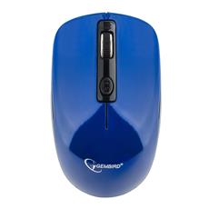Мышь беспроводная Gembird MUSW-400-B, 2.4ГГц, синий, бесшумный клик, 3 кнопки+колесо-кнопка, 1600 DPI, батарейки в комплекте, блистер Gembird MUSW-400-B фото, купить, цена, магазин