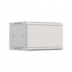 Шкаф настенный телекоммуникационный NTSS W 9U 600х450х500мм, 2 профиля 19, дверь сплошная металл, боковые стенки съемные, разобранный, серый RAL 7035 Emilink NTSS-W9U6045FD фото, купить, цена, магазин