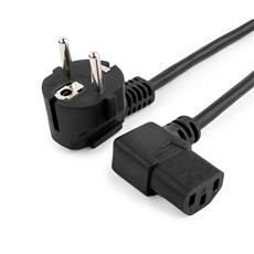 Кабель питания Cablexpert PC-186A-VDE, 1.8м, Schuko- C13, VDE, 10А, черный, угловой разъем, с заземлением, пакет Cablexpert PC-186A-VDE фото, купить, цена, магазин