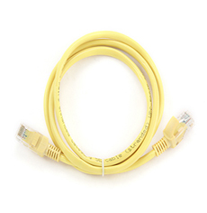 Патч-корд UTP Cablexpert PP12-2M/Y кат.5e, 2м, литой, многожильный (жёлтый) Cablexpert PP12-2M/Y фото, купить, цена, магазин