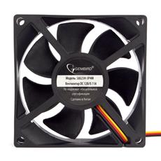 Вентилятор Gembird, 80x80x25, гидрод., тихий, 3 pin/4pin Molex, провод 30 см Gembird S8025H-3P4M фото, купить, цена, магазин