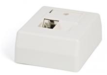 SB-GTS1-8P8C-C6-SH-WH Розетка RJ-45, одинарная, категория 6, настенная, экранированная Hyperline SB-GTS1-8P8C-C6-SH-WH фото, купить, цена, магазин