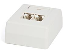 SB-GTS2-8P8C-C5E-WH Розетка RJ-45, двойная, категория 5e, настенная Hyperline SB-GTS2-8P8C-C5E-WH фото, купить, цена, магазин