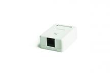 SB2-1-8P8C-C6-WH Розетка компьютерная RJ-45(8P8C), категория 6, одинарная, внешняя, Dual IDC(110&Krone type) Hyperline SB2-1-8P8C-C6-WH фото, купить, цена, магазин