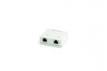 SB2-2-8P8C-C5e-SH-WH Розетка компьютерная RJ-45(8P8C), категория 5e, экранированная, двойная, внешняя, Dual IDC(110&Krone type) Hyperline SB2-2-8P8C-C5e-SH-WH фото, купить, цена, магазин