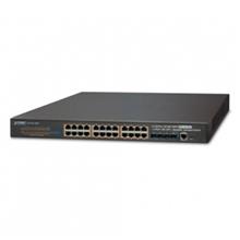 Layer 3 24-Port 10/100/1000T 802.3at POE + 4-Port 10G SFP+ Stackable Managed Gigabit Switch (370W) Planet SGS-6341-24P4X фото, купить, цена, магазин