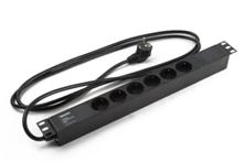 Hyperline SHE19-6SH-2.5EU Блок розеток для 19 Hyperline SHE19-6SH-2.5EU фото, купить, цена, магазин