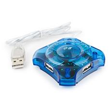 Концентратор USB 2.0 Gembird UHB-C224, 4 порта, прозр.корпус, блистер Gembird UHB-C224 фото, купить, цена, магазин