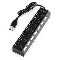 Концентратор USB 2.0 Gembird UHB-U2P7-02, 7 портов, питание, блистер Gembird UHB-U2P7-02 фото, купить, цена, магазин