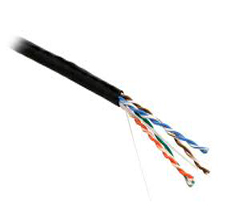 UTP4-C5E-SOLID-SW-OUTDOOR-40 Кабель витая пара UTP (U/UTP), категория 5e, 4 пары (24 AWG), одножильный (solid), расстояние между опорами 70м, для внешней прокла Hyperline UTP4-C5E-SOLID-SW-OUTDOOR-40 фото, купить, цена, магазин