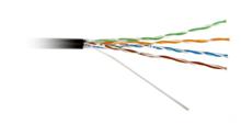 Hyperline UUTP4-C5E-S22-OUT-PE-BK-1000 (1000 м) Кабель витая пара Hyperline UUTP4-C5E-S22-OUT-PE-BK-1000 фото, купить, цена, магазин