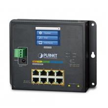 IP30, IPv6/IPv4, L2+ 8-Port 10/100/1000T 802.3at PoE + 2-Port 100/1000X SFP Wall-mount Managed Switch with LCD touch screen (-20~70 degrees C, dual power input Planet WGS-5225-8P2SV фото, купить, цена, магазин
