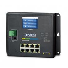 IP30, IPv6/IPv4, L2+ 8-Port 10/100/1000T + 2-Port 100/1000X SFP Wall-mount Managed Switch with LCD touch screen (-20~70 degrees C, dual power input on 12-48VDC Planet WGS-5225-8T2SV фото, купить, цена, магазин