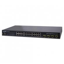 24-Port Layer 2/4 SNMP Managed Gigabit Ethernet Switch with 4*MiniGBIC (SFP) Planet WGSW-24040 фото, купить, цена, магазин