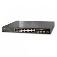 IPv6 L2+/L4 Managed 24-Port 802.3at PoE+ Gigabit Ethernet Switch + 4-Port Shared SFP (220W) Planet WGSW-24040HP фото, купить, цена, магазин