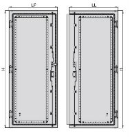 Правая створка стальной двери к шкафу SZE2 2000x1000, цвет серый (RAL 7035) ZPAS WZ-1951-15-02-011 фото, купить, цена, магазин